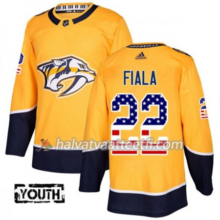 Lasten NHL Nashville Predators Pelipaita Kevin Fiala 22 Adidas 2017-2018 Kulta USA Flag Fashion Authentic Lasten NHL Nashville Predators Pelipaita Kevin Fiala 22 Adidas 2017-2018 Kulta USA Flag Fashion Authentic